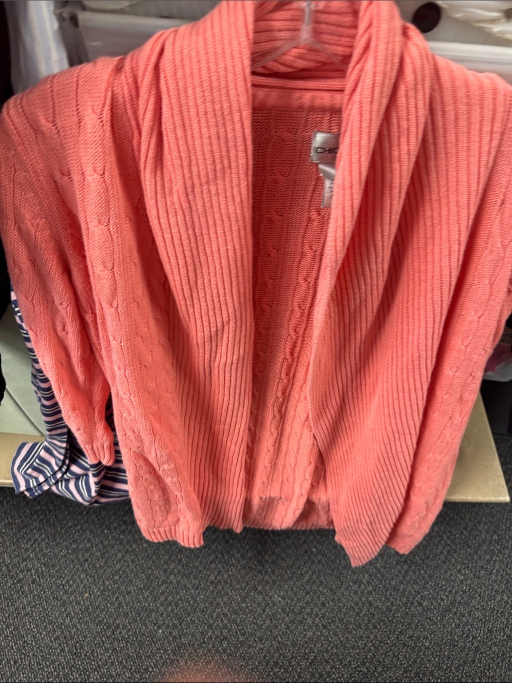 Chico’s linen cotton blend cardigan size 1 // 080105
